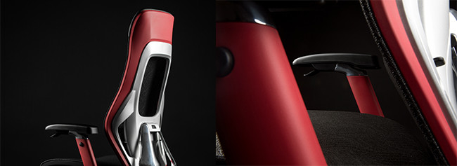 GT Roc Chair Red Racing Car preside la silla respirable cómoda 3 del juego del eslabón giratorio