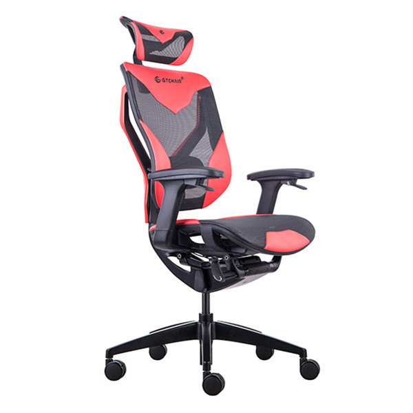 GT - PU certificada 350 Mesh Swivel Gaming Chair Cool Vida High Back Seating Red